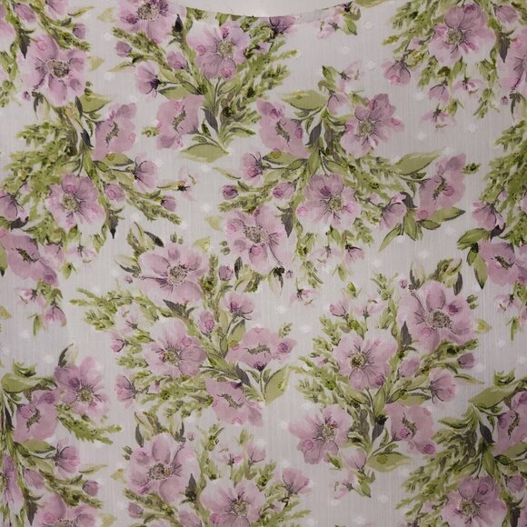 Torrid Womens Blouse Plus Size 5X (5) Floral Sheer Short Sleeve Top Lace Trim - Picture 7 of 7